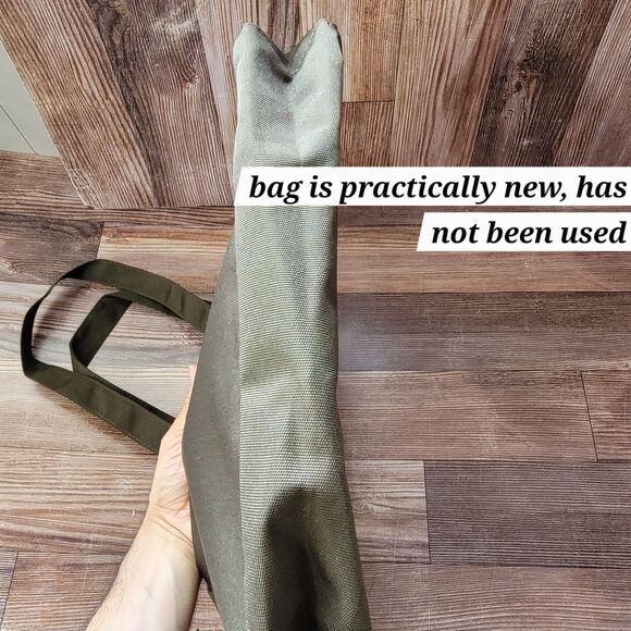 Paul & Shark Khaki Green Mens Bag Zipper Embroidered Casual Travel NWOT - Picture 10 of 16